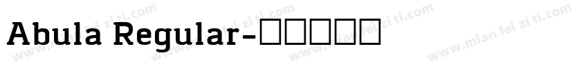 Abula Regular字体转换